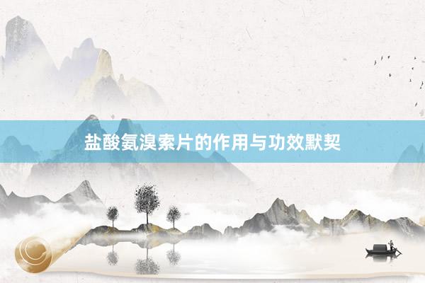 盐酸氨溴索片的作用与功效默契